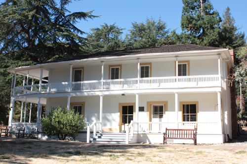 A Monterey Colonial style of adobe home in Martinez, California.