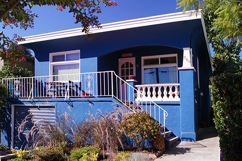 This colorful home is located in the town of Martinez, CA.