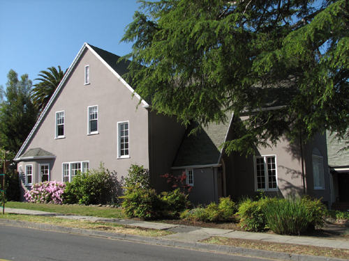 A 1928 house showing elements of both the English Cottage and Storybook Styles.  Martinez, CA.