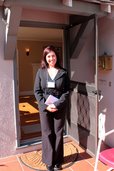 Front door of a Storybook House on The Martinez Home Tour