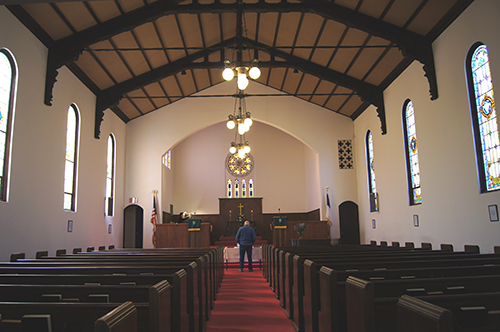This is a beautiful Spanish Revival church in the town of Martinez, CA.
